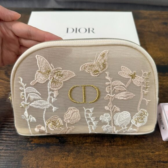 Dior Handbags - DIOR Mother's Day 2025 Embroidered Mesh Makeup Bag/Pouch – Special Edition – New